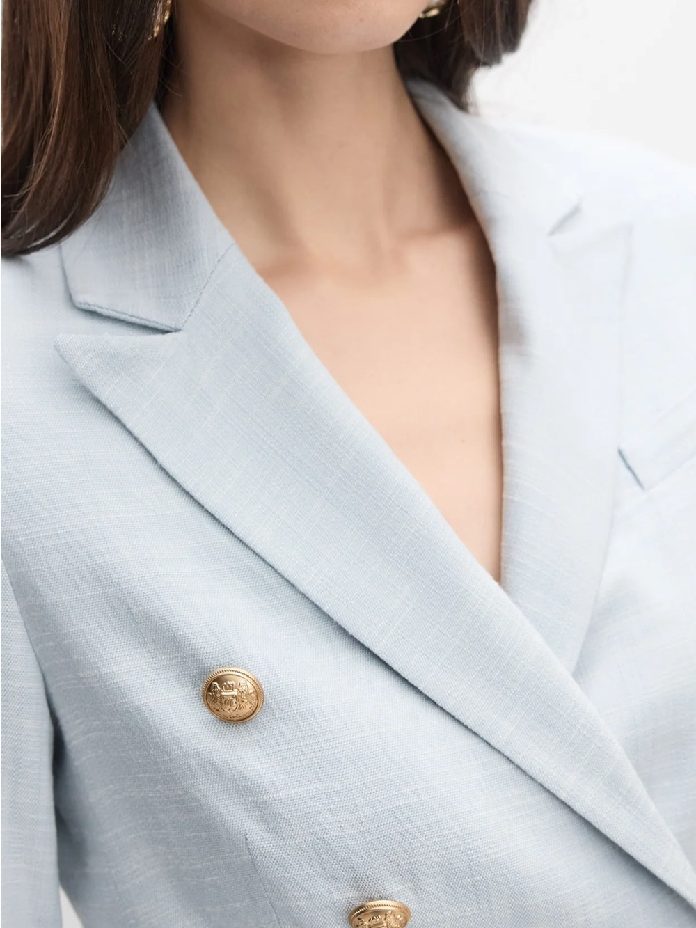Melanie Lyne Women's Light Blue Double-Breasted Suit Jacket & Trousers - Picture 3 of 10